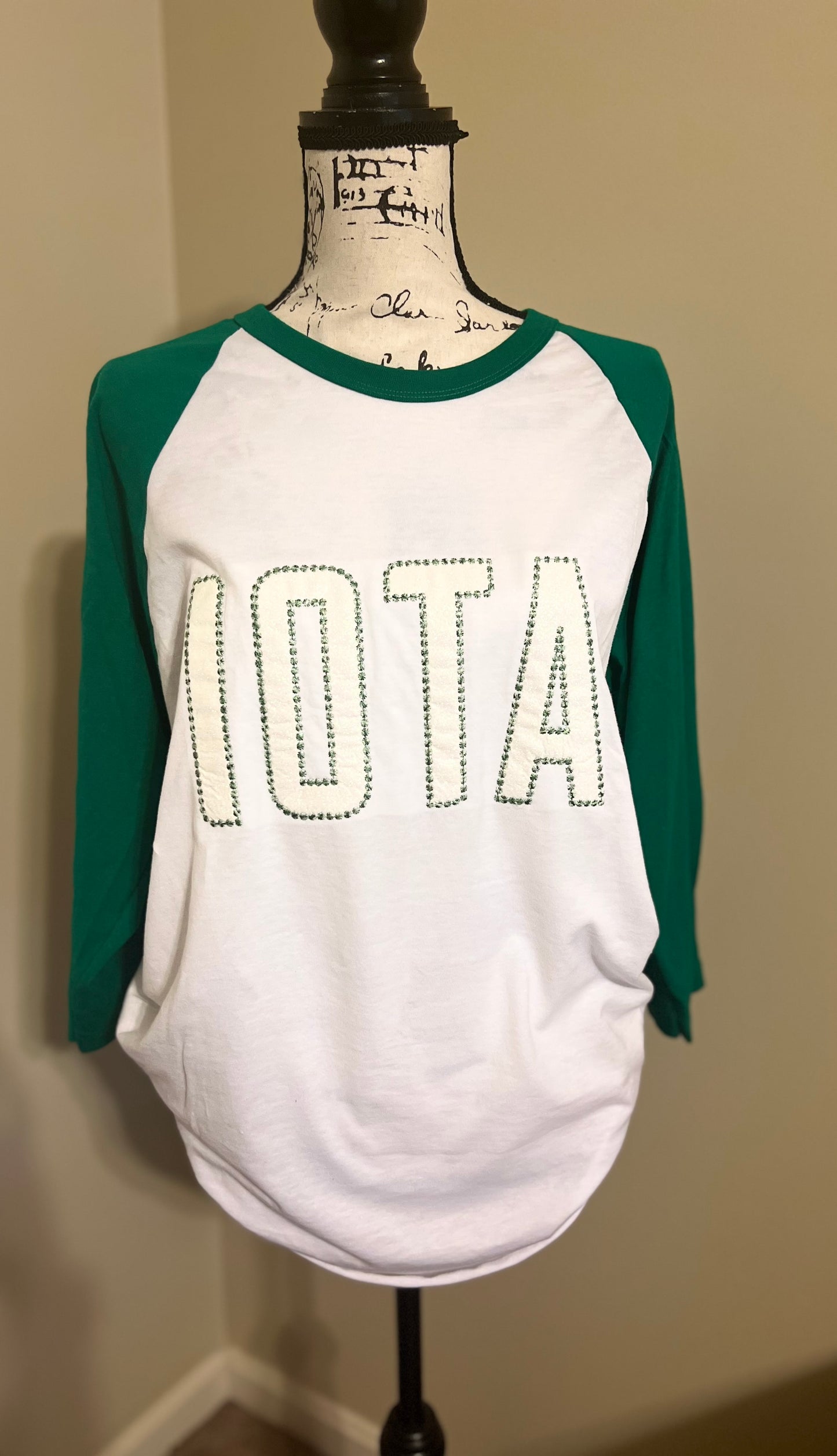 Iota Embroidered Oversized Glitter Shirt