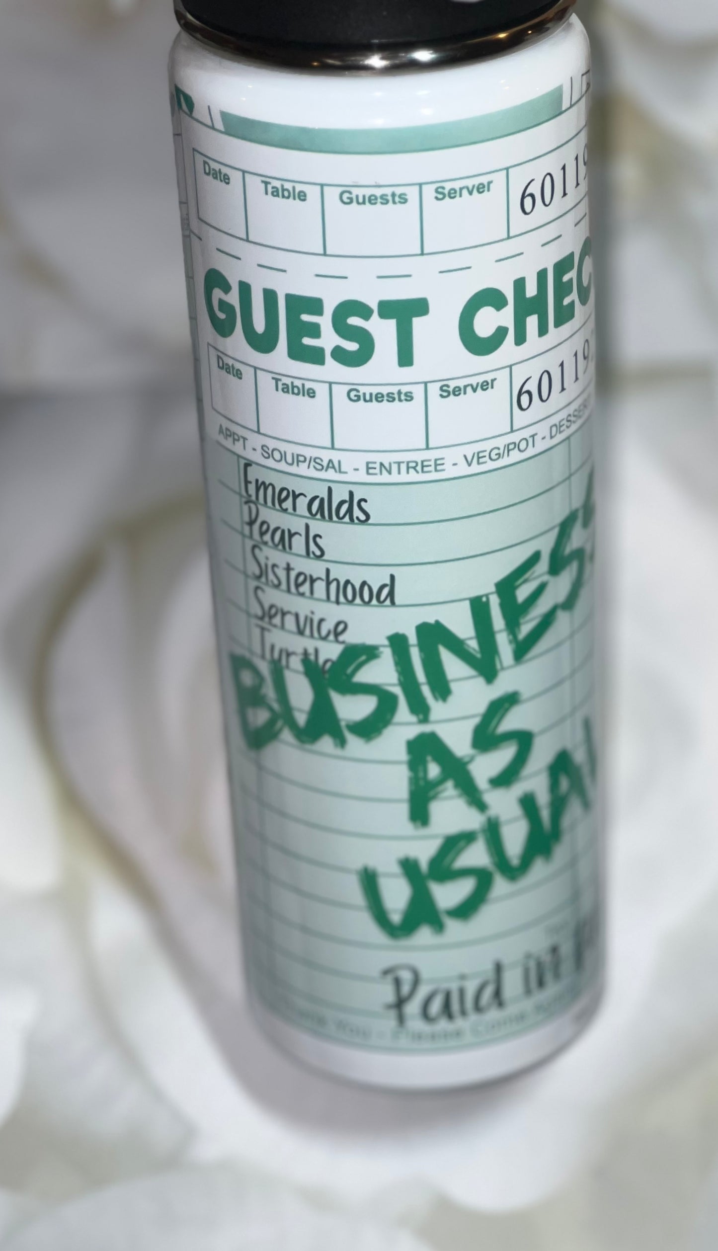 Business As Usual Water Bottle Tumbler