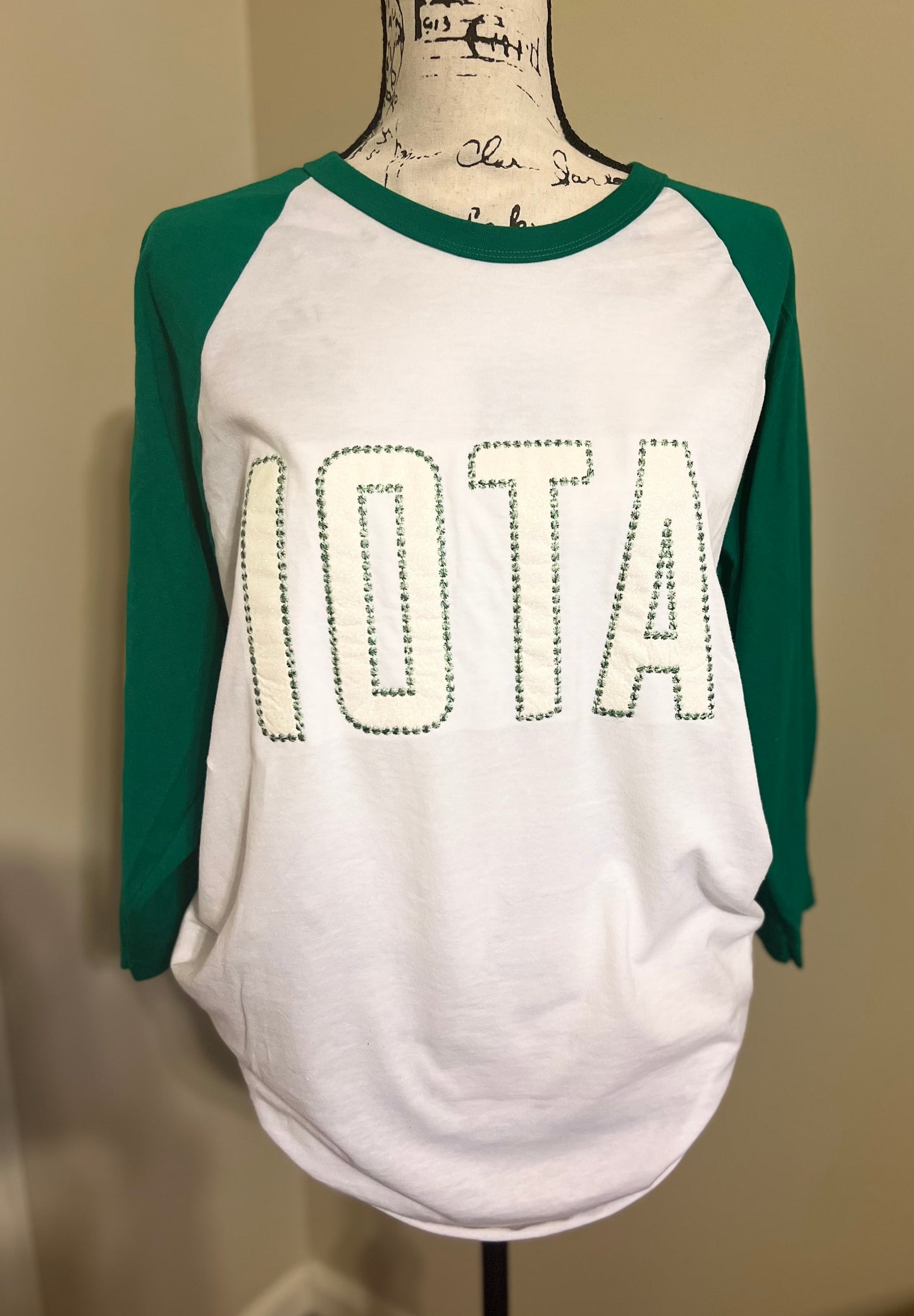 Iota Embroidered Oversized Glitter Shirt
