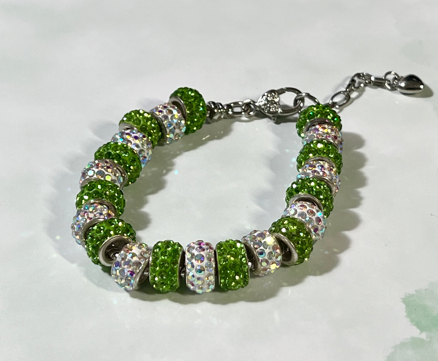 Green and White Bracelet