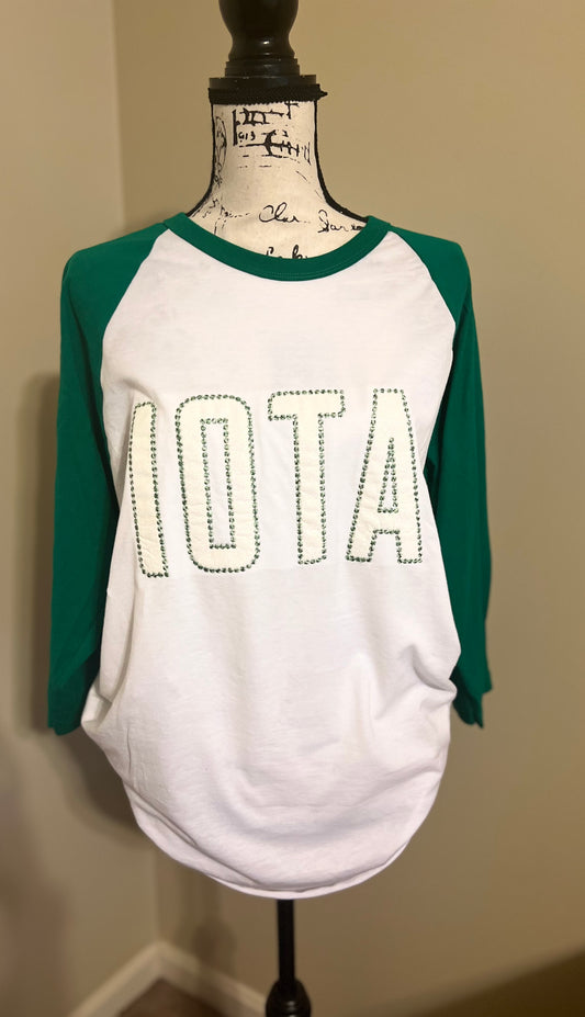 Iota Embroidered Oversized Glitter Shirt