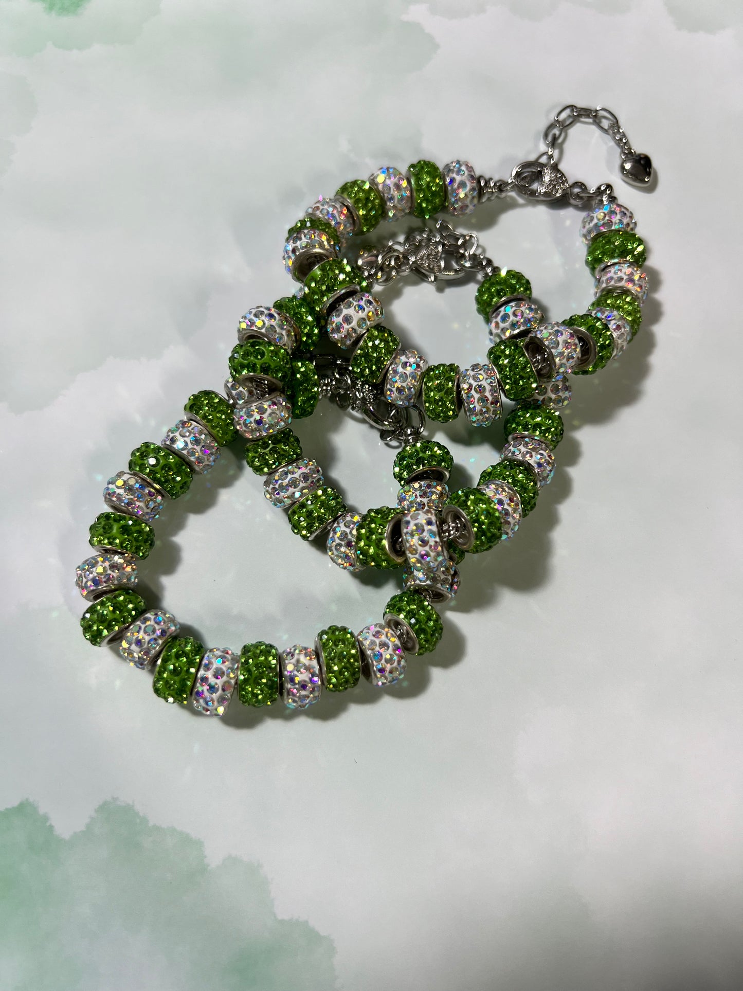 Green and White Bracelet