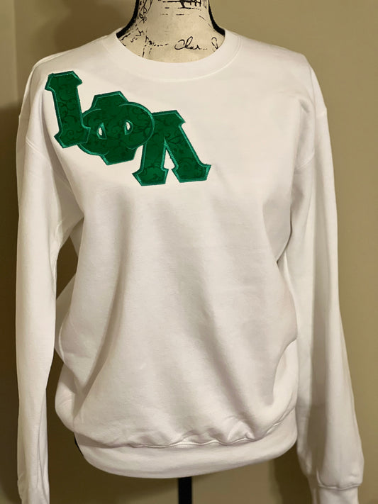 Iota Embroidered Crewneck Sweatshirt